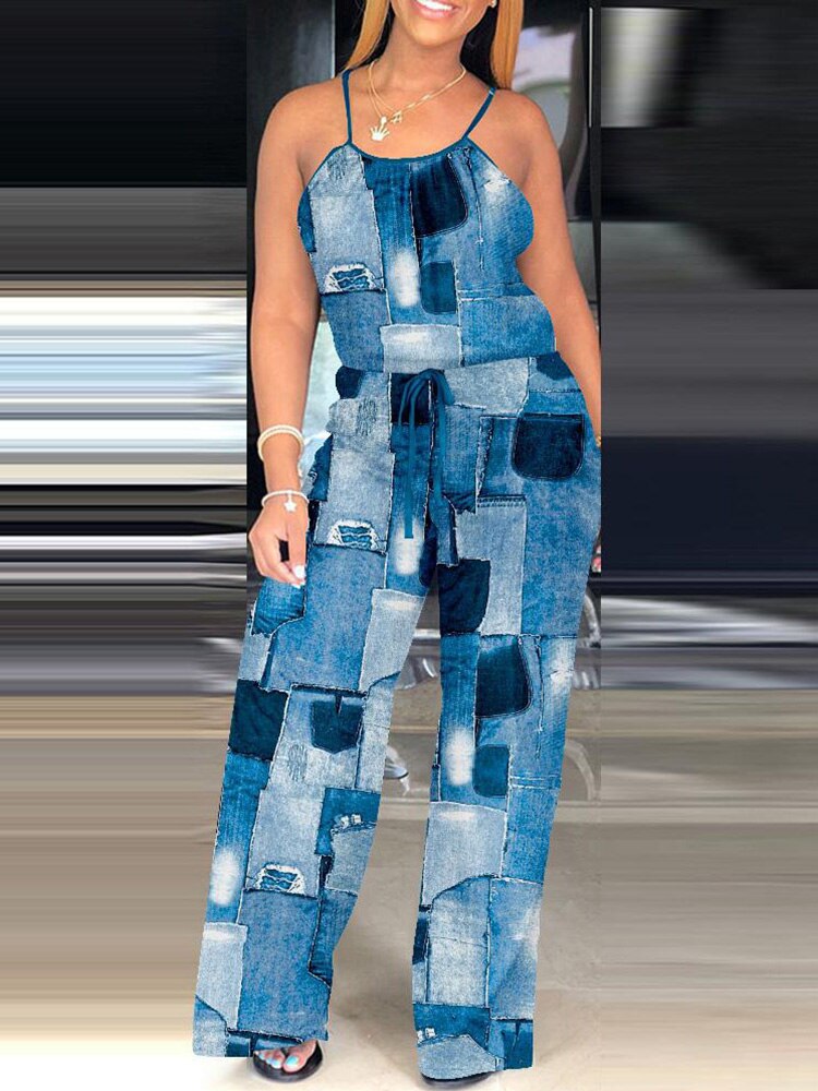 Women Summer Suspender Jumpsuit