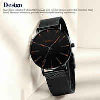 Waterproof Men's Watch Stainless Steel Quartz Analog Wristwatch