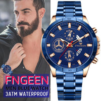 Blue Stainless Steel Quartz Classic Watch