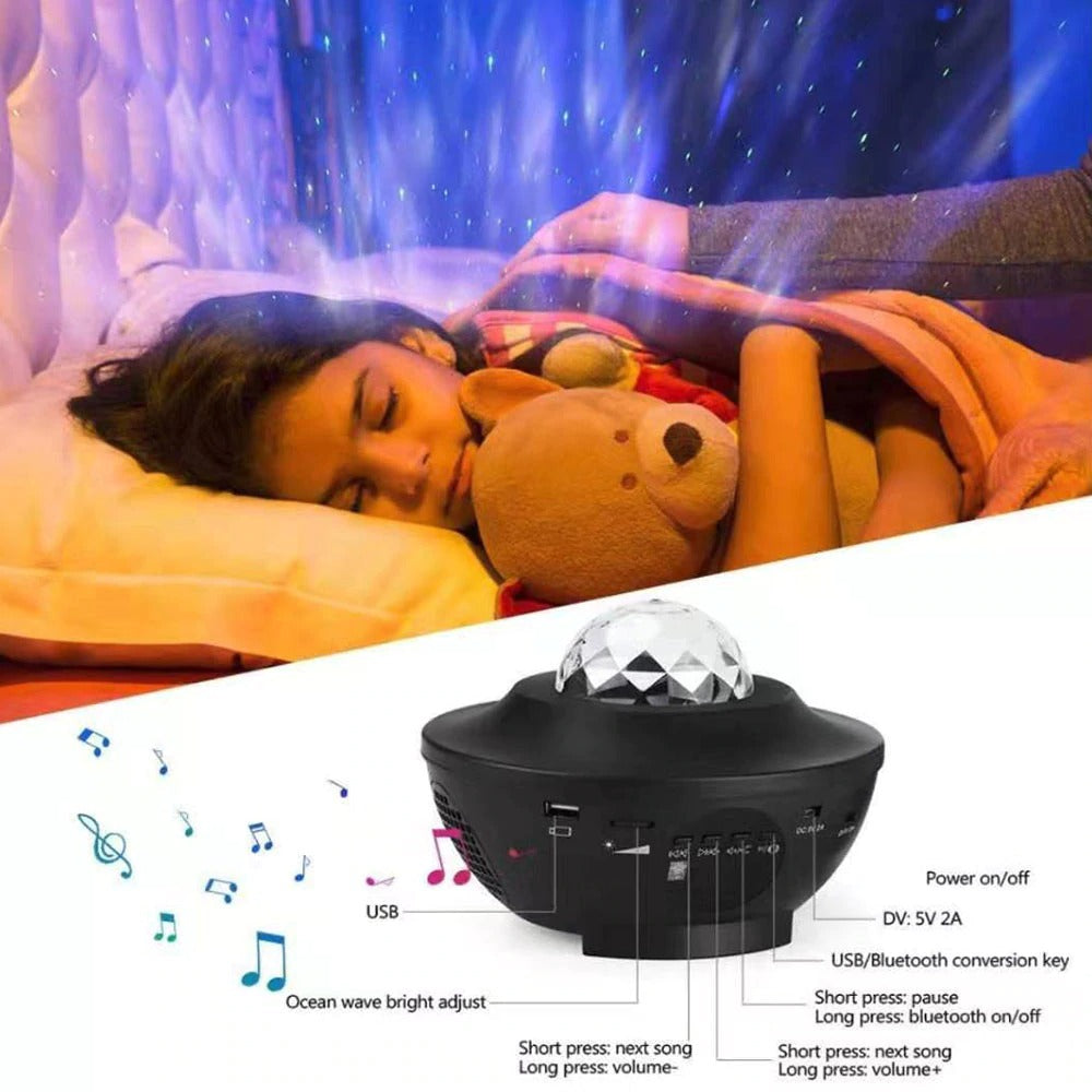 LED Star Night Light Wave LED Projector
