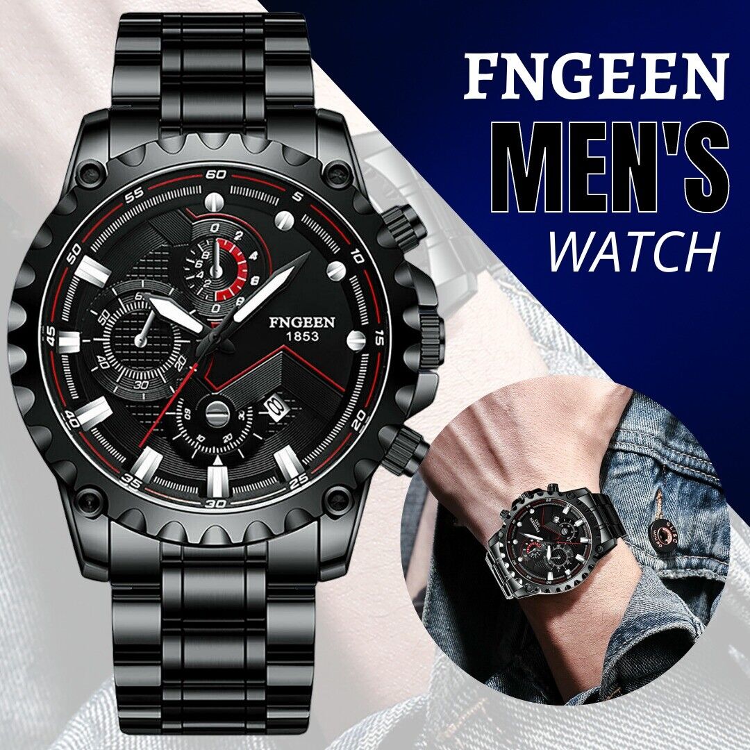 Men's Classic Stainless Steel Quartz Luminous Watch Luxury
