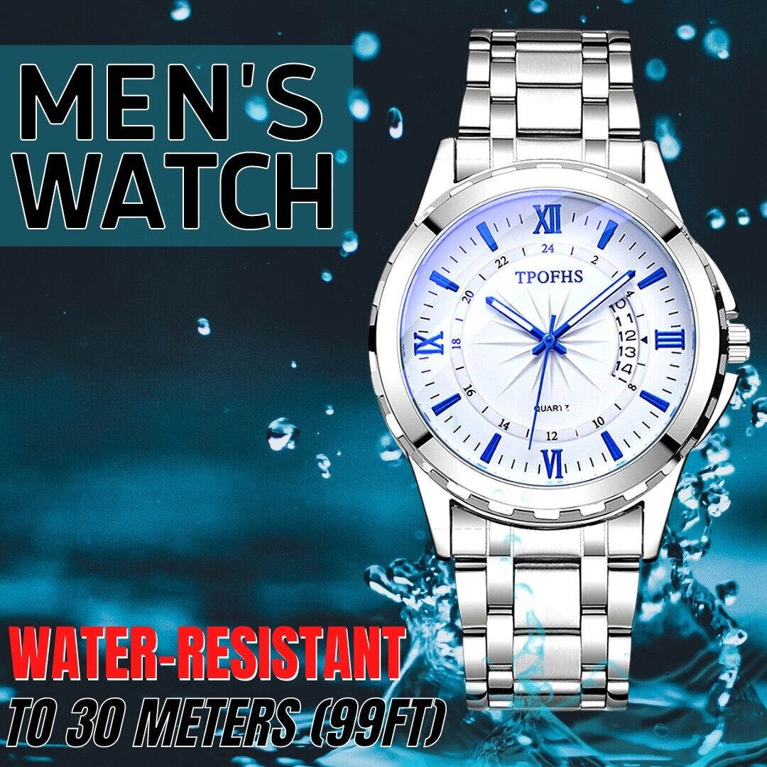 Stainless Steel Watch For MEN Classic Analog Wristwatch Fashion