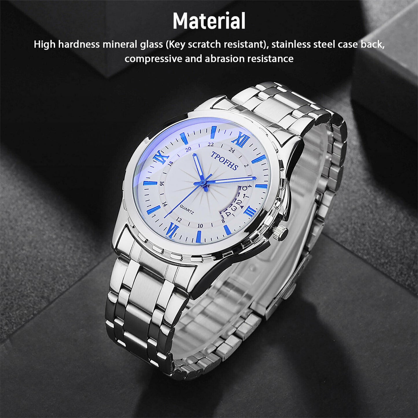 Stainless Steel Watch For MEN Classic Analog Wristwatch Fashion