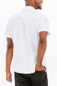 TWO POCKET BUTTON DOWN SHIRT (WHITE)