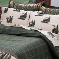 BRT - Rocky Mountain Forest Elk - Modern Rustic Complete Bedding Set