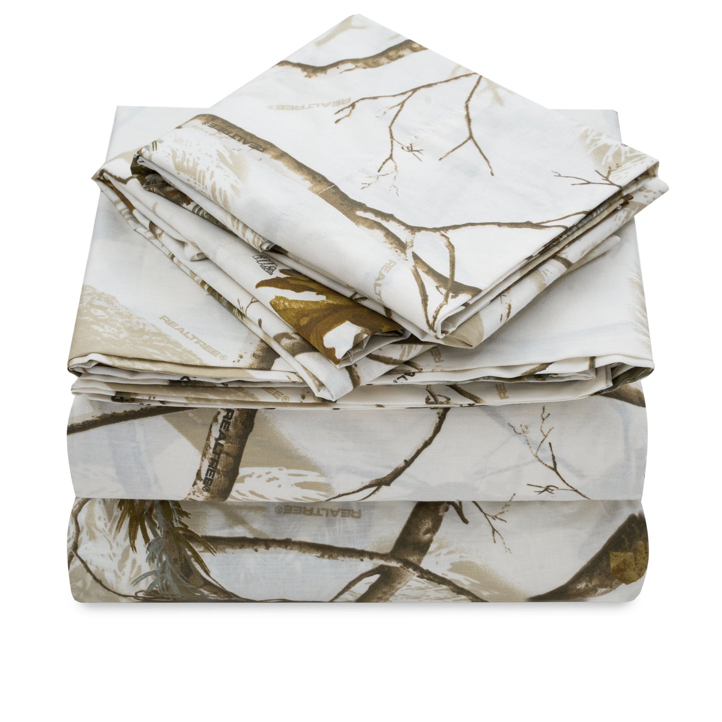 Realtree - All Purpose Snow - Camo Modern Snazzy Sheet Set For Bedding