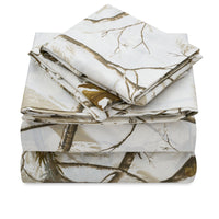 Realtree - All Purpose Snow - Camo Modern Snazzy Sheet Set For Bedding