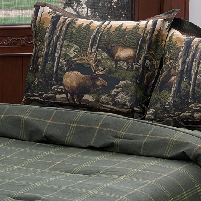 BRT - Rocky Mountain Forest Elk - Modern Rustic Complete Bedding Set
