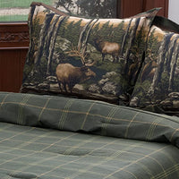 BRT - Rocky Mountain Forest Elk - Modern Rustic Complete Bedding Set