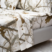 Realtree - All Purpose Snow - Camo Modern Snazzy Sheet Set For Bedding
