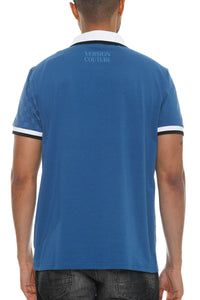 Italian Print Collared Polo Shirt