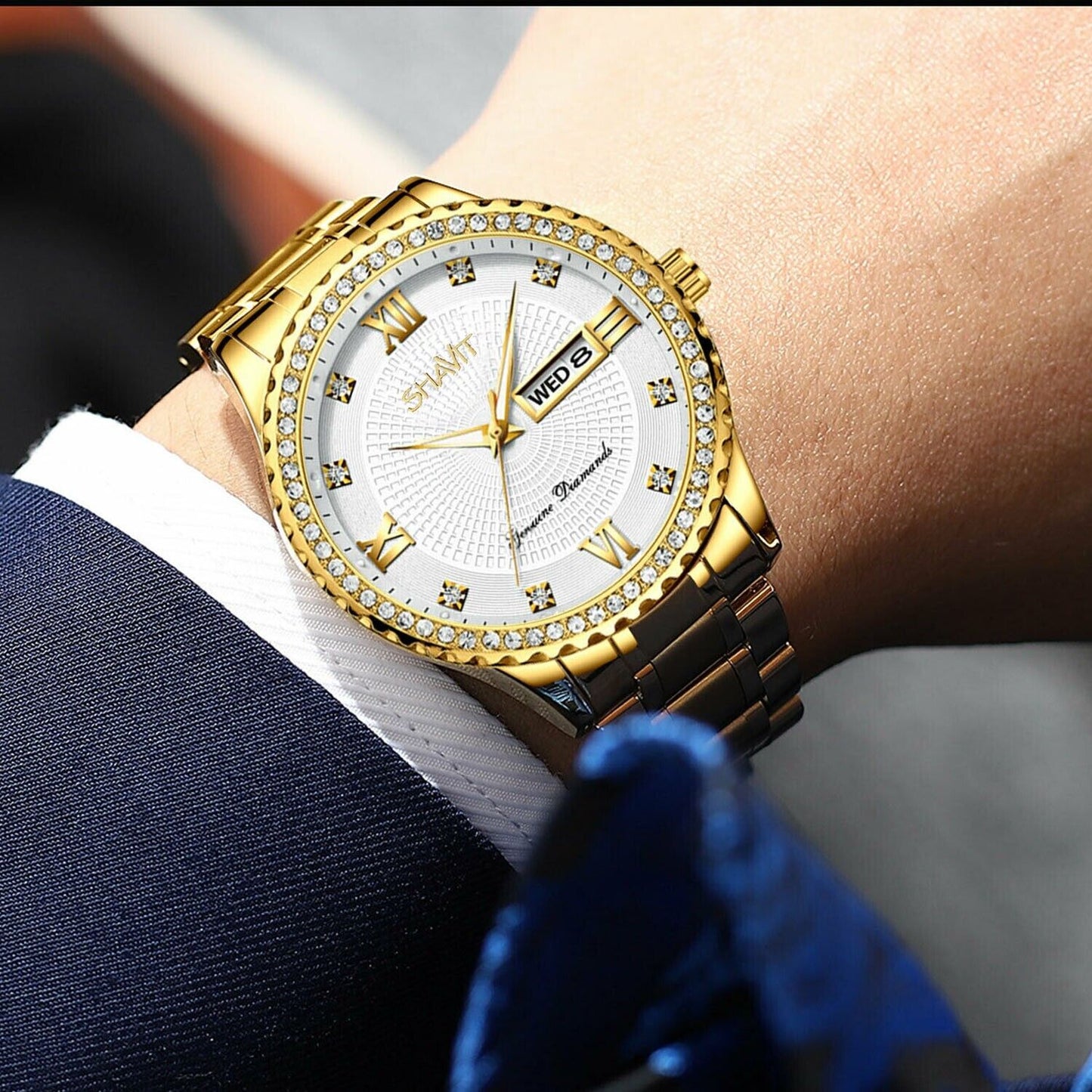 Men's Luxury Classic Stainless Steel Quartz Luminous Watch