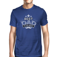 Best Dad In The World Mens Blue Vintage Tee Cute