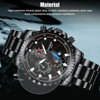 Men's Classic Stainless Steel Quartz Luminous Watch Luxury