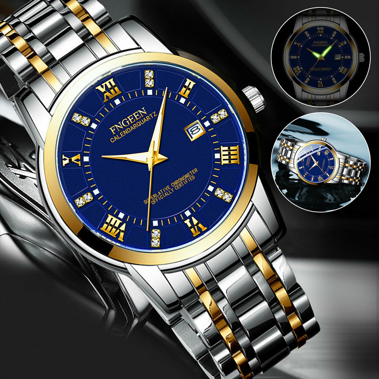 Stainless Steel Watch For MEN Quartz Luminous Classic Watches