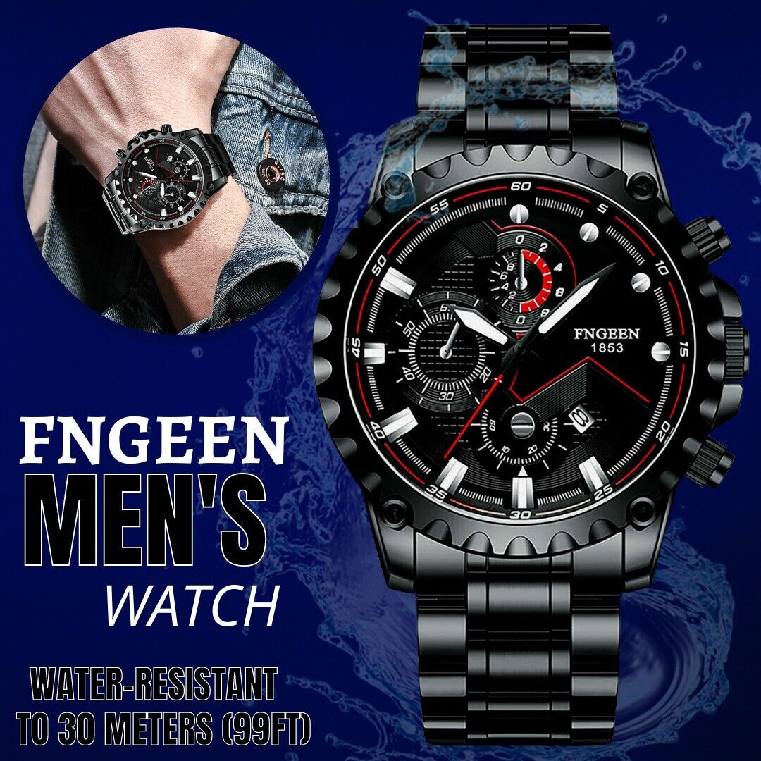 Men's Classic Stainless Steel Quartz Luminous Watch Luxury
