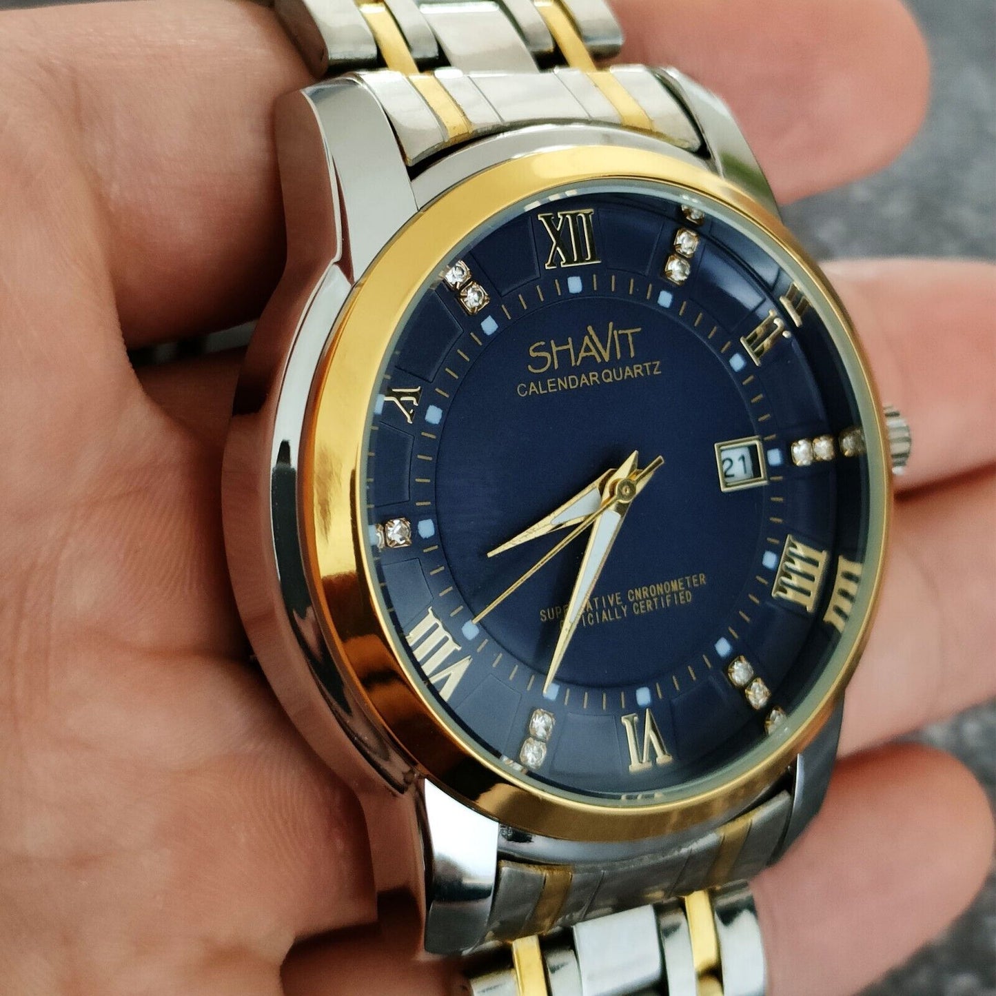 Luxury Stainless Steel Quartz Luminous Wristwatch for Men