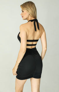 Women's Sexy Halter Backpack Hip Dress