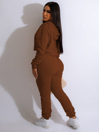Women's solid color casual hooded sweatshirt suits