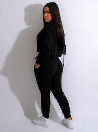 Women's solid color casual hooded sweatshirt suits