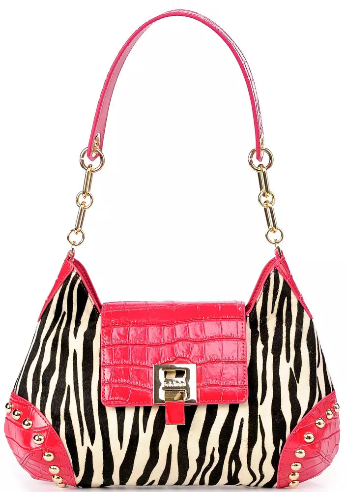 Baldinini Red Calfskin Crossbody Bag