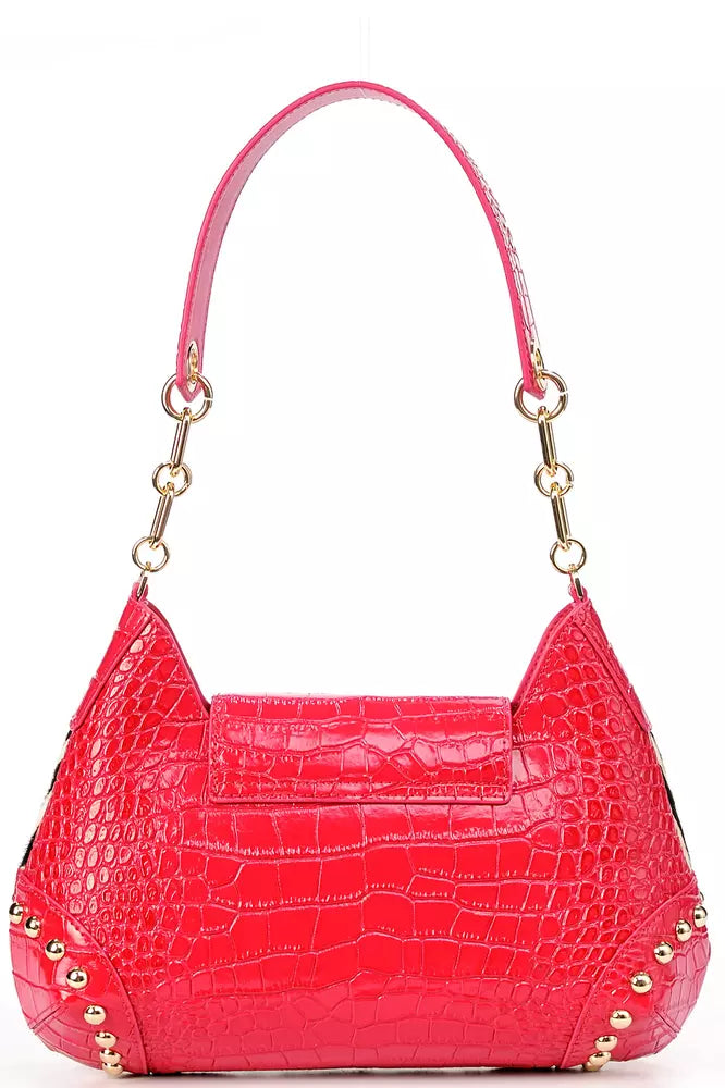 Baldinini Red Calfskin Crossbody Bag
