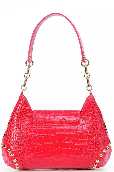Baldinini Red Calfskin Crossbody Bag