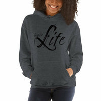 Womens Hoodie - Pullover Sweatshirt - Black Graphic /inspire Life