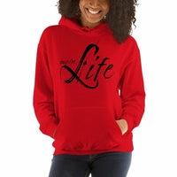 Womens Hoodie - Pullover Sweatshirt - Black Graphic /inspire Life
