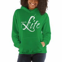 Womens Hoodie - Pullover Sweatshirt - White Graphic /inspire Life