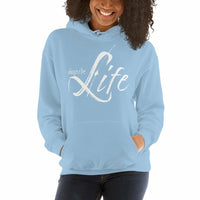 Womens Hoodie - Pullover Sweatshirt - White Graphic /inspire Life