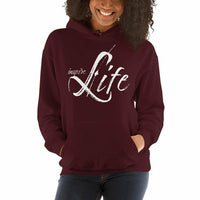 Womens Hoodie - Pullover Sweatshirt - White Graphic /inspire Life