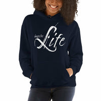 Womens Hoodie - Pullover Sweatshirt - White Graphic /inspire Life