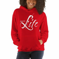 Womens Hoodie - Pullover Sweatshirt - White Graphic /inspire Life